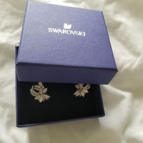 White Cubic Zirconia Rhodium Over Sterling Silver Bella Luce Earrings - Picture 5 of 7